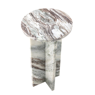 Bloomingville - Jasmia Sidebord, Natur, Marmor - Ø30 × H55 cm