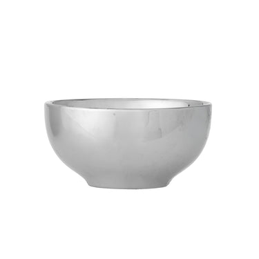 Bloomingville - Shine Skål, Sølv, Stentøj - Ø12 × H6 cm, sæt med 4