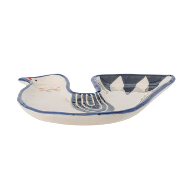 Bloomingville - Trudy Skål, Hvid, Stentøj - L12,5 × H1 × B14 cm