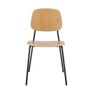 Bloomingville - Monza Spisebordsstol, Natur, Krydsfiner - L45 × H83 × B52 cm