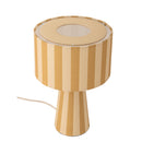 Bloomingville - Emmie Bordlampe, Gul, Hør - Ø20 × H30 cm