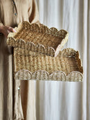 Bloomingville - Brea Serveringsbakke, Natur, Søgræs - L35 × H7 × B24/L45 × H8 × B35 cm, sæt med 2