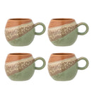 Bloomingville - Paula Kop, Multipak, Grøn, Stentøj - Ø9 × H8 cm, sæt med 4