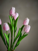 Bloomingville - Tulip Buket, Rosa, Kunstige Blomster - Ø17 × H32 cm
