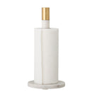Bloomingville - Emira Køkkenrulleholder, Hvid, Marmor - Ø15 × H32 cm