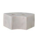 Bloomingville - Florida Lysestage, Hvid, Marmor - L14,5 × H6 × B7,5 cm