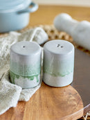 Bloomingville - Paula salt- og pebersæt, Grøn, Stentøj - Ø5 × H6 cm, sæt med 2