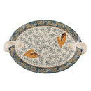 Bloomingville - Hezha Serveringsfad, Blå, Stentøj - L34 × H3,5 × B25 cm