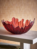 Bloomingville - Aila Skål, Rød, Glas - Ø31 × H14 cm