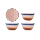 Bloomingville - Tatum Skål, Multifarvet, Stentøj - Ø9 × H5 cm, sæt med 4