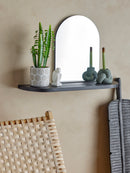 Bloomingville - Annlie Spejl m/hylde, Sort, MDF - L72 × H48 × B20 cm