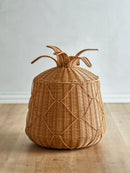Bloomingville - Anann Kurv m/låg, Natur, Polyrattan - Ø49 × H60 cm