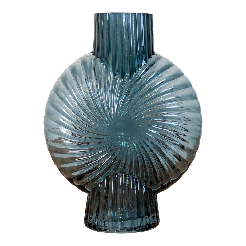 Glas Vase - Blå H20 cm