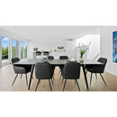 House Nordic - Harbo Spisebordsstol - mørkegrå kunstlæder - Sæt af 2 stk.