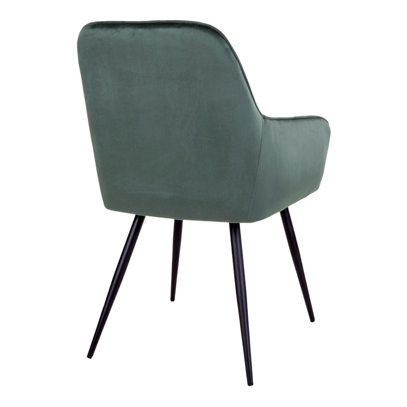 Harbo Spisebordsstol - 2 stk. i grøn velour HN1206