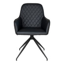 House Nordic - Harbo Spisebordsstol m. 360 g. Drejefod - Sort PU