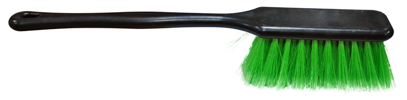 PVC autobørste med skaft i sort PP og grøn hårbørste