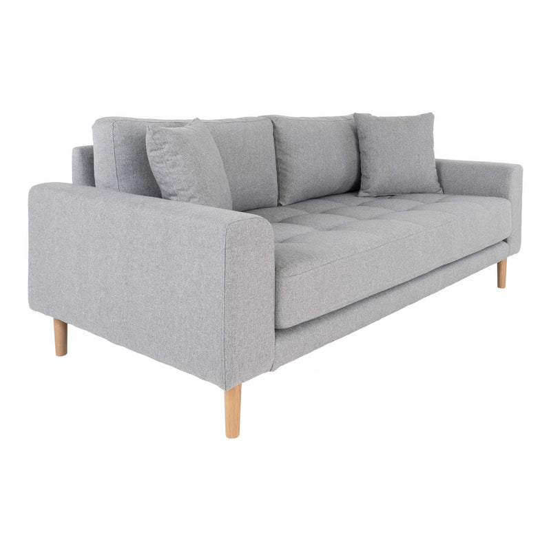 Lido 2,5 Personers Sofa i lysegrå med to puder HN1001