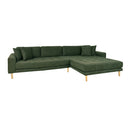 Lido Lounge Sofa - Olivengrøn - Højrevendt