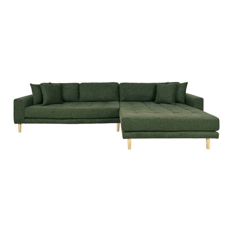 Lido Lounge Sofa Olivengrøn Højrevendt