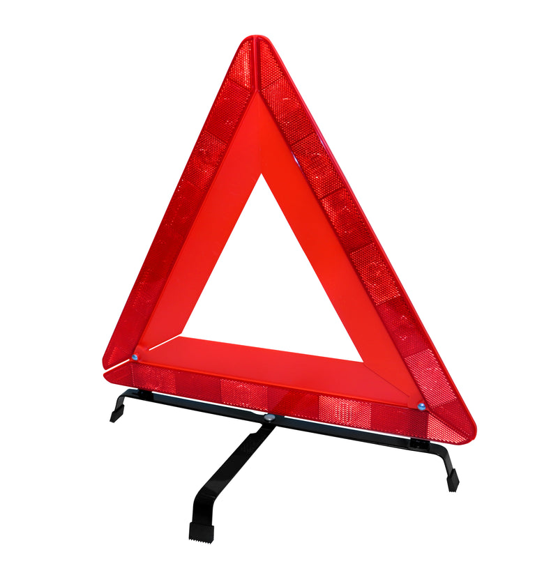 Advarselstrekant til sikker trafik som placeres på vejen bag bilen ved bilskader og uheld