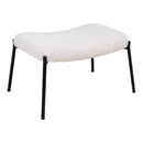 Glasgow Fodskammel i kunstigt lammeskind med sorte ben