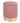 Gamby Puf i rosa velour med messing farvet kant HN1214