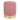 Gamby Puf i rosa velour med messing farvet kant HN1214