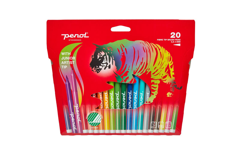 Penol - Tusser, pensel - 20 forskellige farver