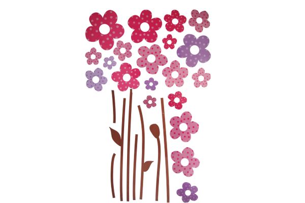Magni - Stickers "Blomster" til væg 32,5x50,5 cm