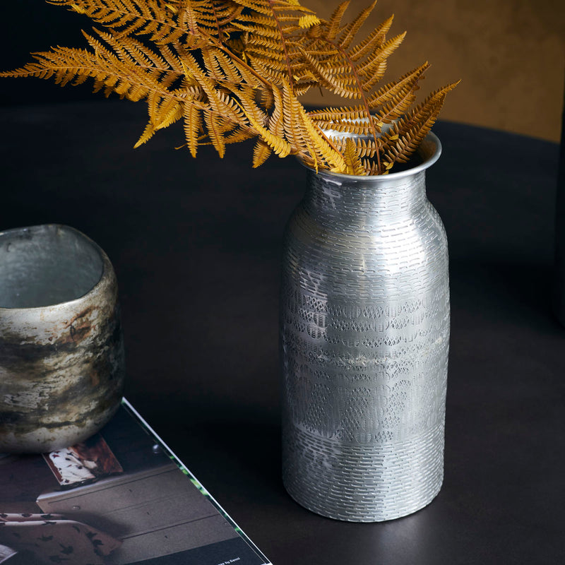 House Doctor - Vase, Fenja, Antik sølv - H26 x Ø11 cm