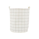 Vasketøjspose Squares Hvid/Sort