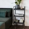 House Doctor - Trolley, Roll, Sort H85 cm - Bolig og Haven
