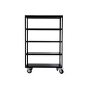 House Doctor - Reol m. 4 hjul H180 cm, Trolley, Mat sort