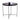 House Nordic - Venezia Sofabord - i sort stål med glas ø48xh48cm - Bolig og Haven