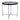 House Nordic - Venezia Sofabord - i sort stål med glas ø48xh48cm - Bolig og Haven