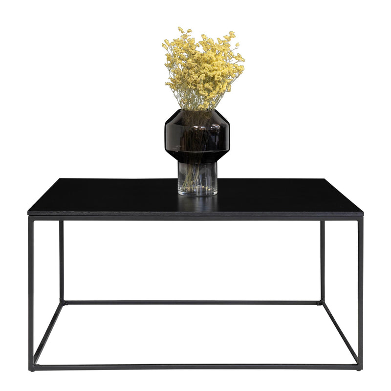 Vita Sofabord med sort ramme og sort bordplade 60x90x45 cm
