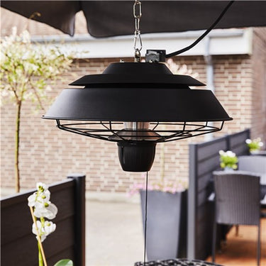 Hortus - Terrassevarmer hængemodel 1500 W, HA, Ø42 cm, sort - Bolig og Haven