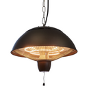 Den store sorte Terrassevarmer i hængemodelen fra HORTUS med en diameter på 42 cm 