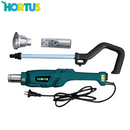 De forskelige dele til den elektriske ukrudtsbrænder fra Hortus 