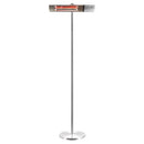 Hortus - Terrassevarmer gulvmodel GT 500/1000/1500W sølv inkl. fjernbetjening