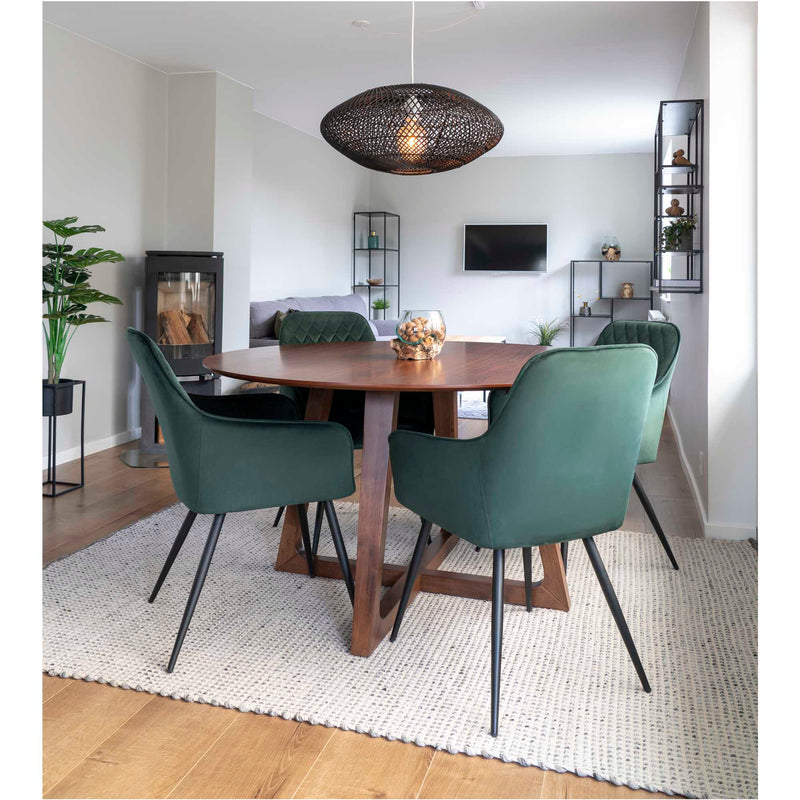 House Nordic - Hellerup Spisebord - valnød, Ø137 cm