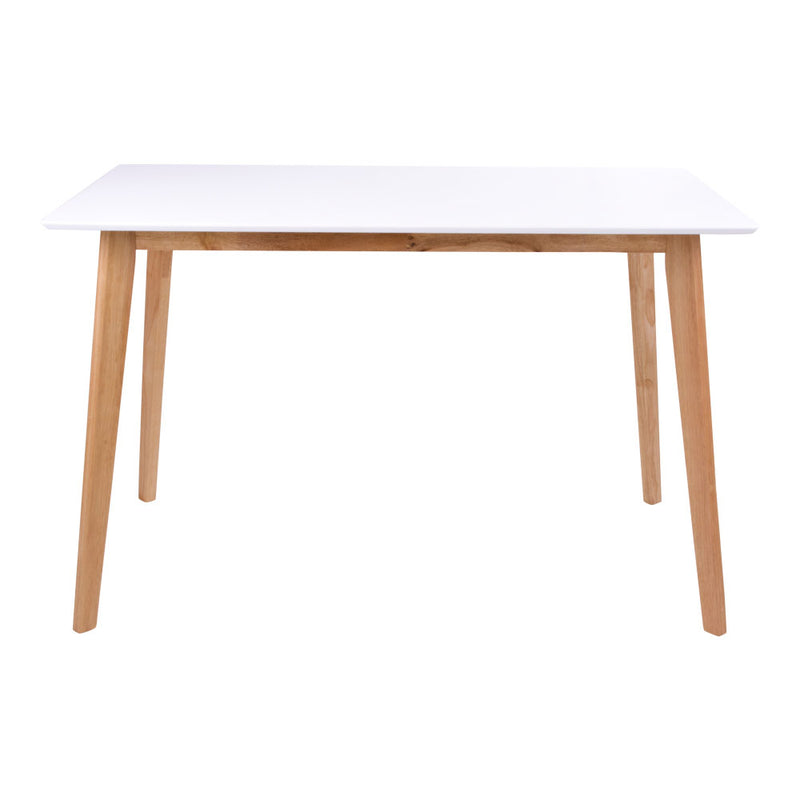 Vojens Spisebord - I hvid og natur 120x70xh75 cm