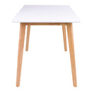 Vojens Spisebord - I hvid og natur 120x70xh75 cm