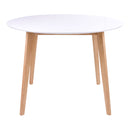 Vojens Spisebord - I hvid og natur Ø105, H75 cm