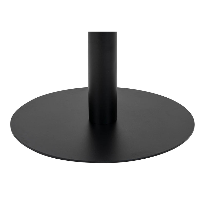 Bolzano Spisebord - I marmor look og sort ben ø110x75cm