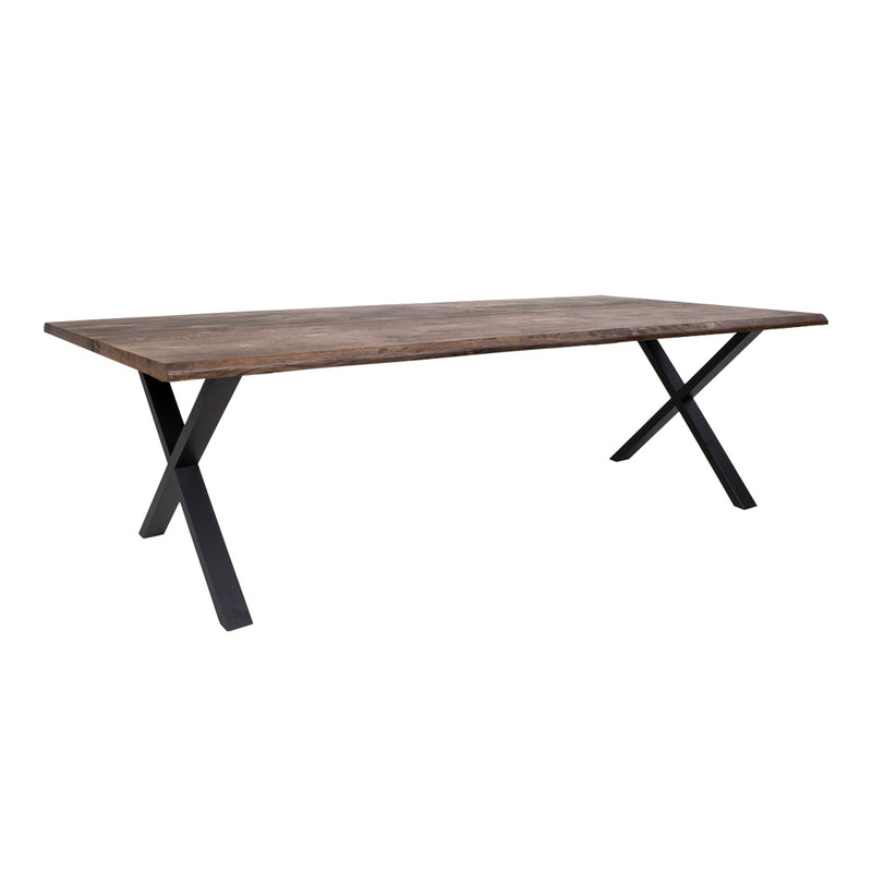 Toulon Spisebord - I smoked olieret eg med bølget kant 300x100xh75 cm
