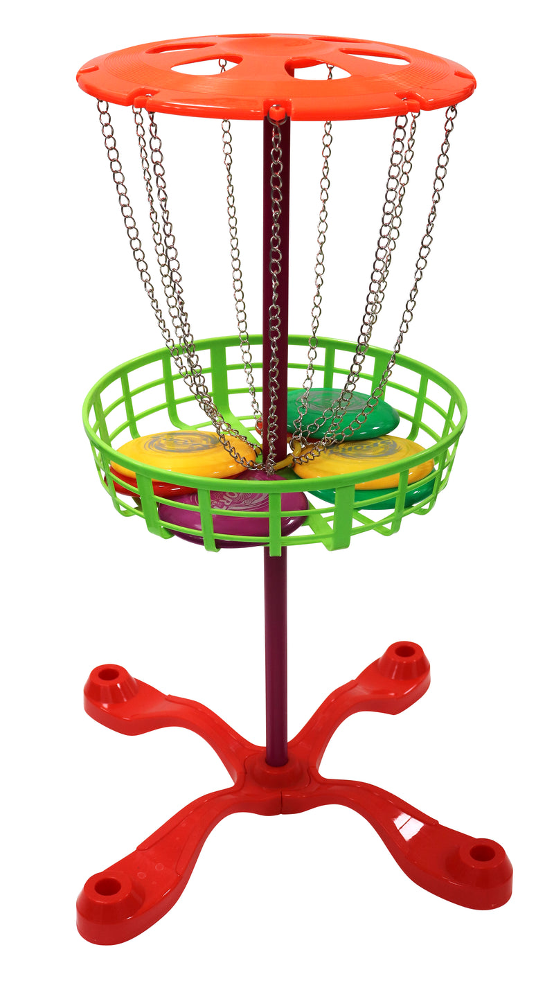 Farverigt firsbee-golf sæt med 8 frisbee fra Play>it 