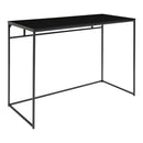 Vita - Skrivebord med sort ramme og sort bordplade 100x45x75 cm