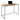 Vita Skrivebord med sort ramme og egetræslook bordplade 100x45x75 cm